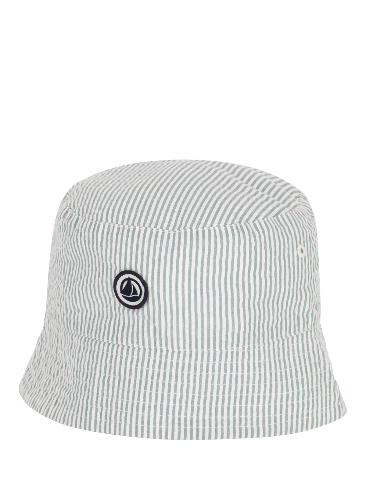 Petit Bateau kids cotton stripe sun hat marshmallow brut, UK version