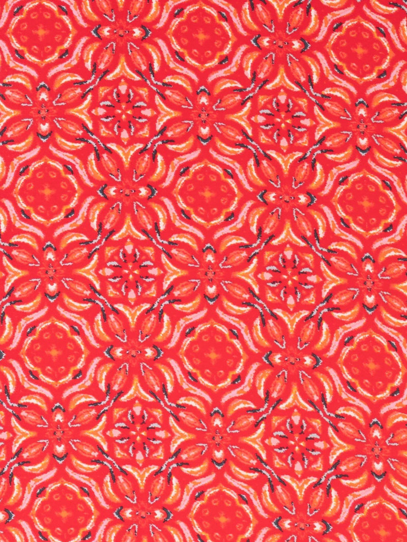 chesca Floral Mosaic scarf red 90x180cm (British brand)