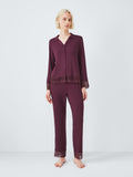 John Lewis Willow Lace Trim Pyjama Set Fig, imported from the UK
