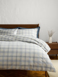 John Lewis brushed cotton check bedding double size, imported from the UK