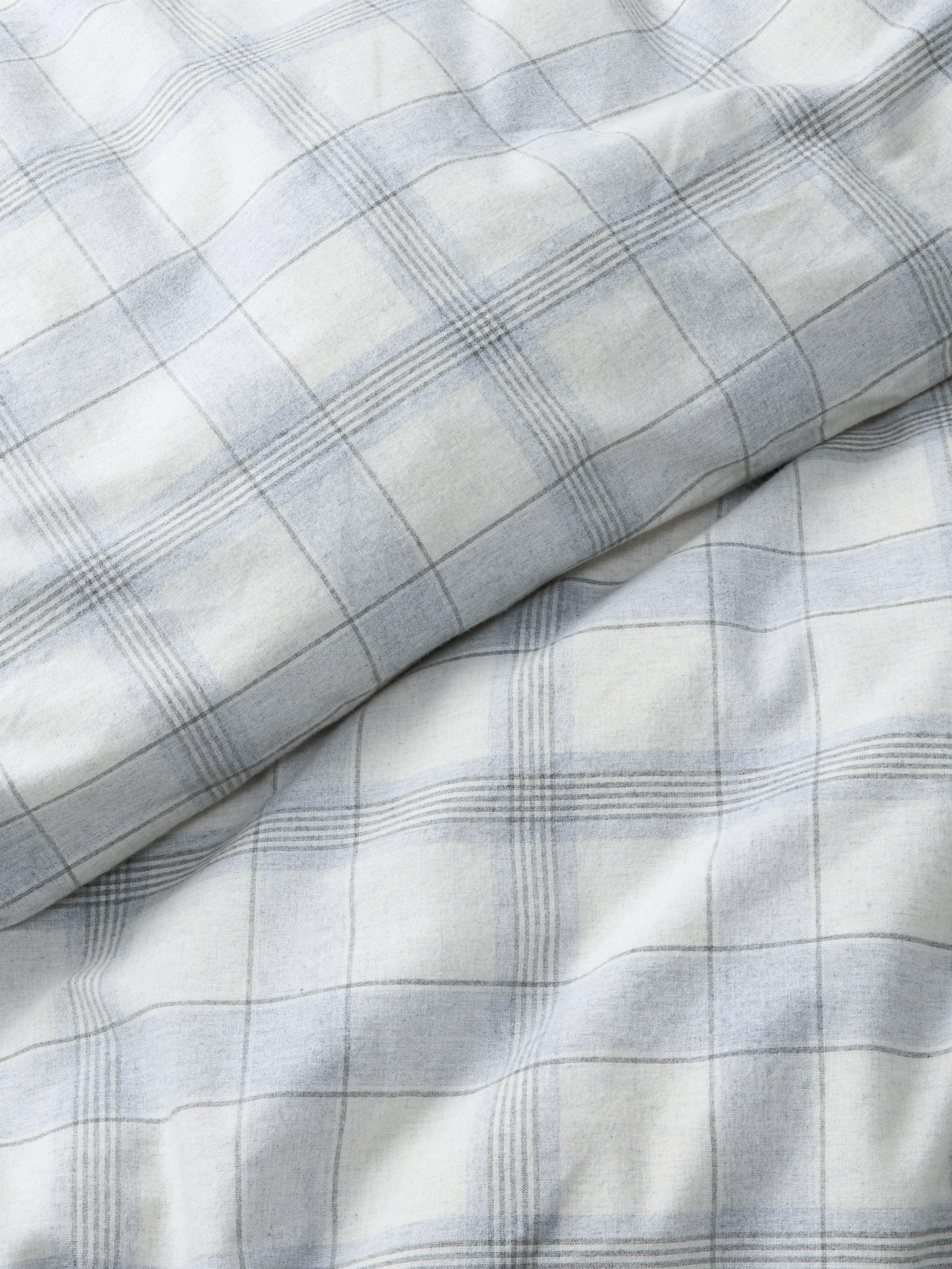 John Lewis brushed cotton check bedding double size, imported from the UK