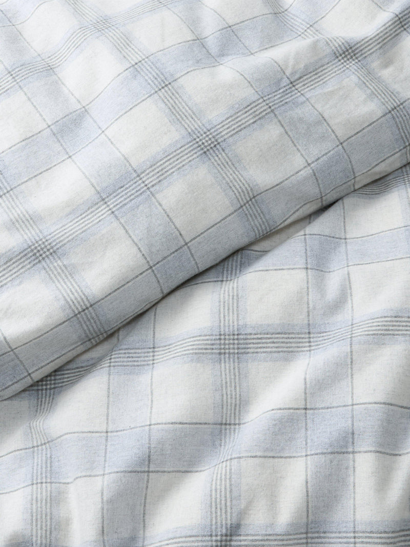 John Lewis brushed cotton check bedding double size, imported from the UK