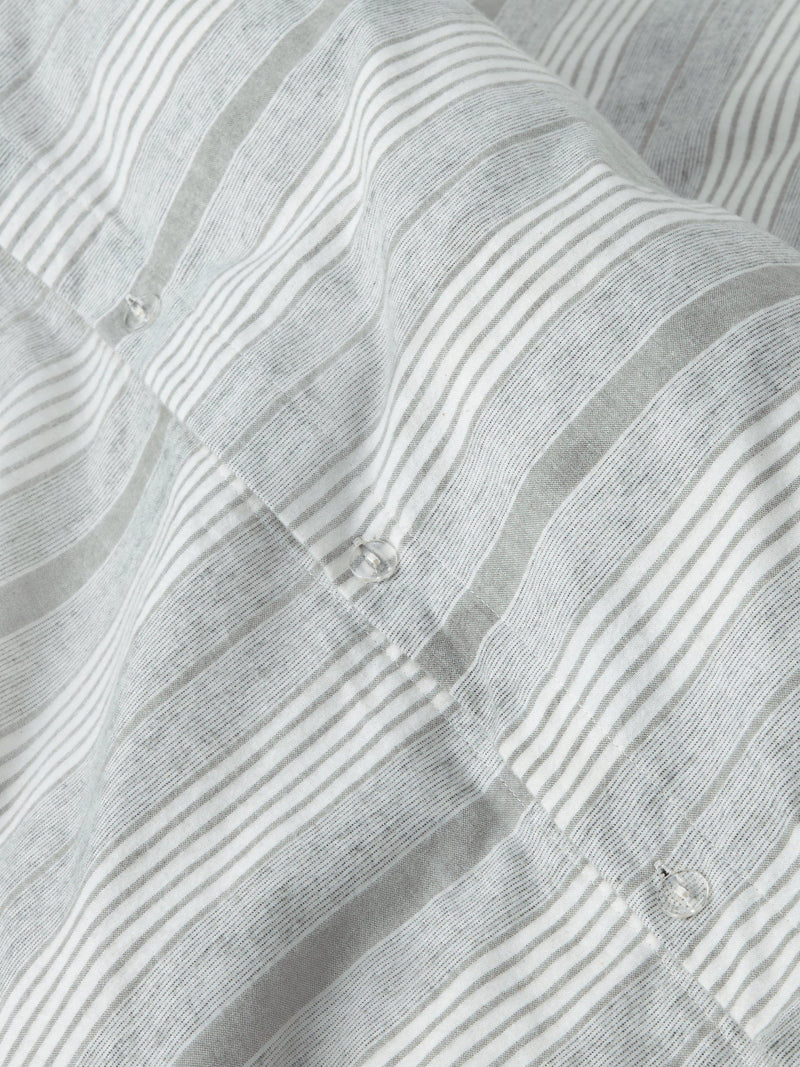 John Lewis Stony brushed cotton stripe duvet cover double (British brand)