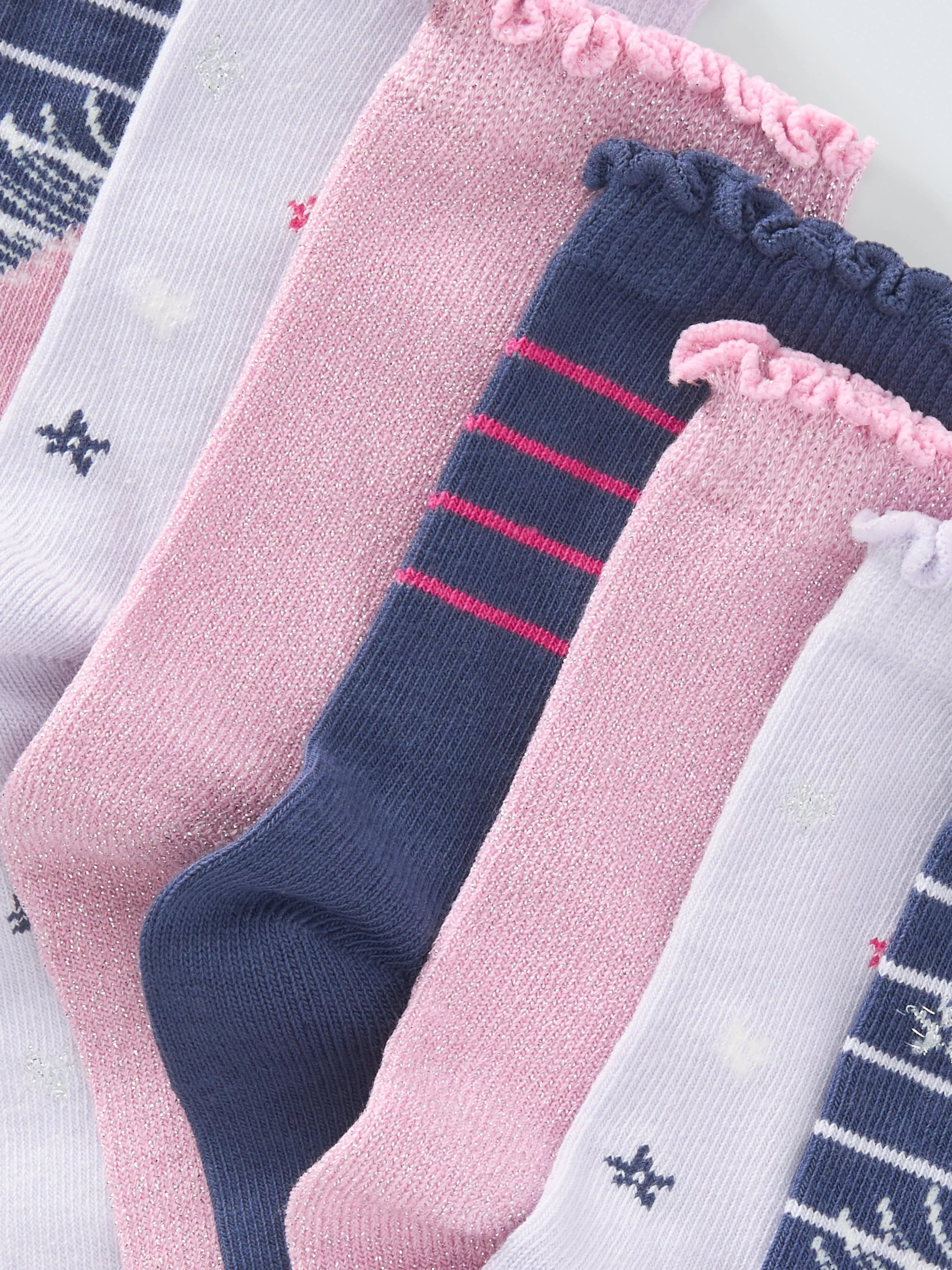 John Lewis kids unicorn ankle socks pack of 7, UK version