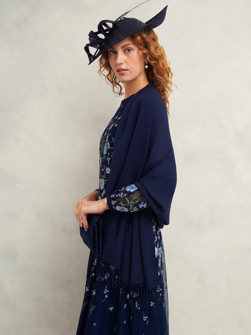 Hobbs Matilda scarf Midnight 80x200cm, UK version