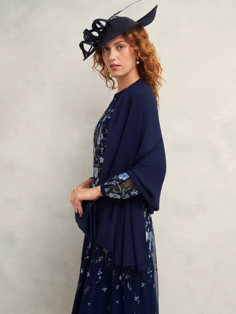 Hobbs Matilda scarf Midnight 80x200cm, UK version