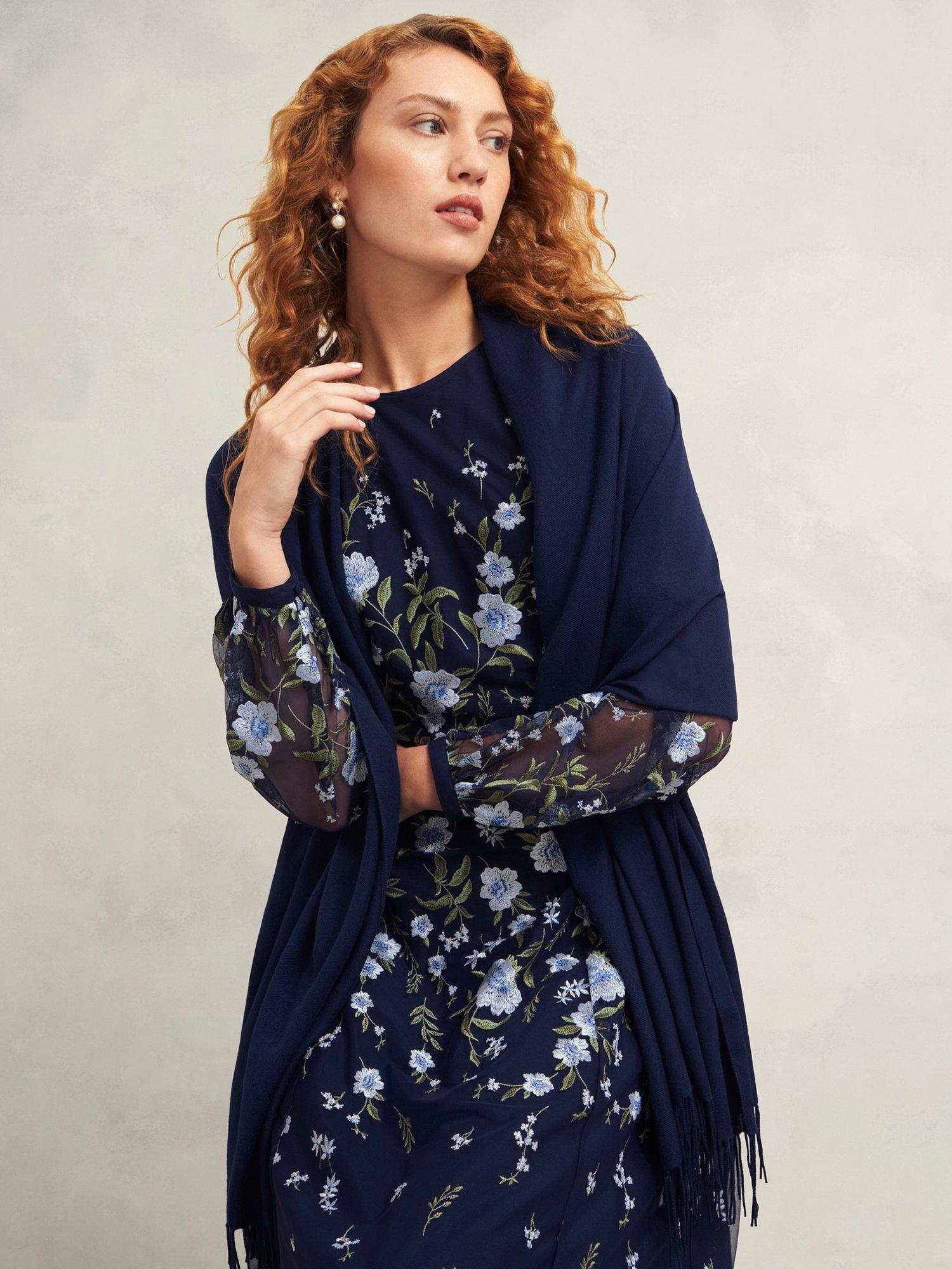 Hobbs Matilda scarf Midnight 80x200cm, UK version