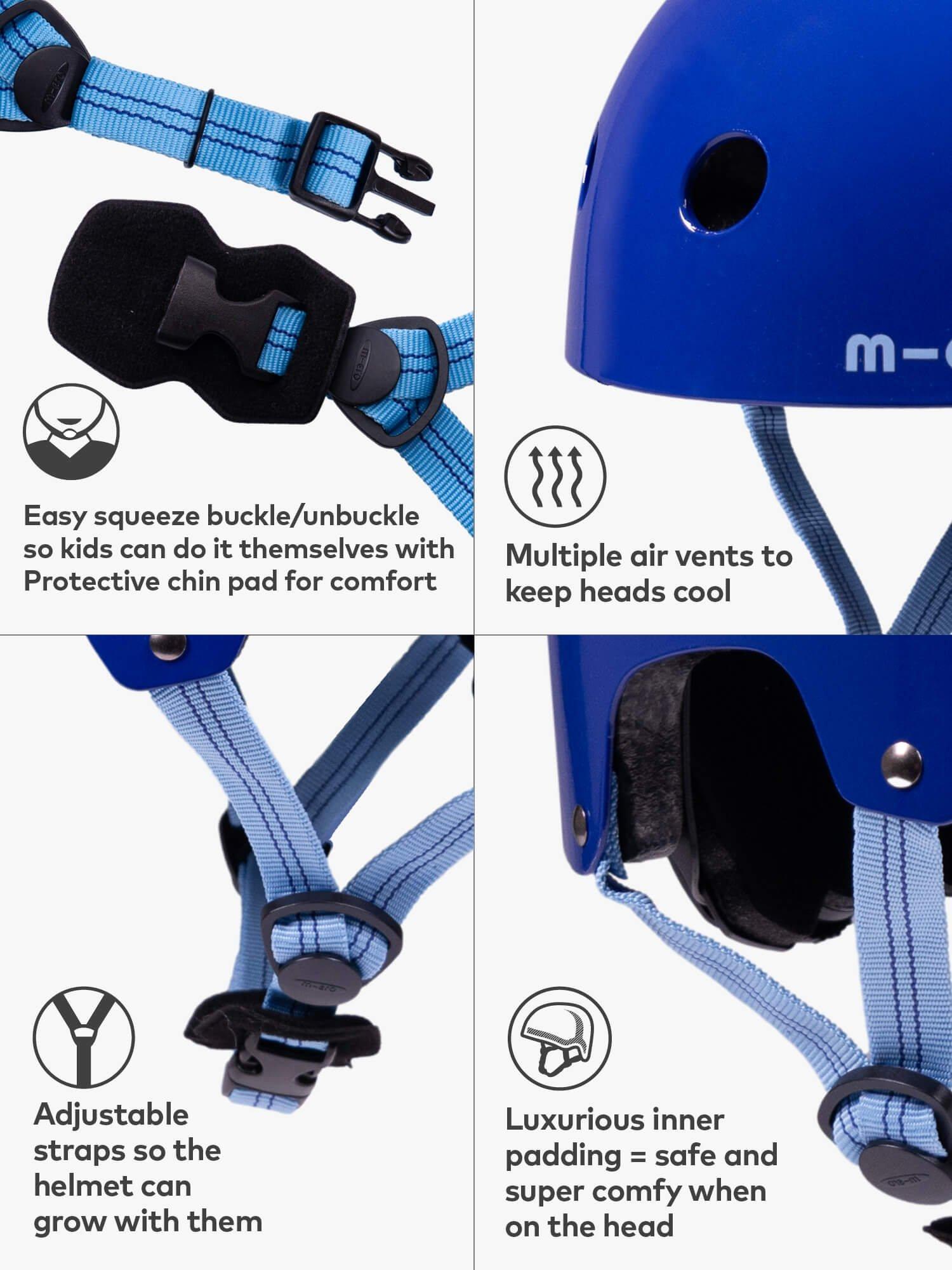 Casque de sécurité pour enfants Micro Scooters bleu, version Royaume-Uni