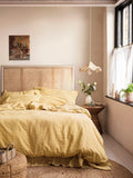 Piglet in Bed Gingham Linen Blend Duvet Cover