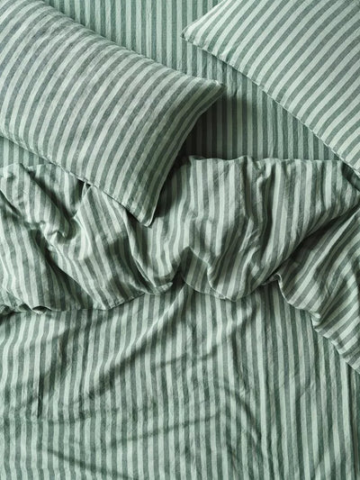John Lewis Piglet in Bed Pembroke Stripe Linen Standard Pillowcase Pair 75x50cm- Buy online at McGrocer