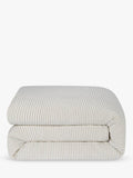 Piglet in Bed Oatmeal Stripe linen duvet cover single - British product