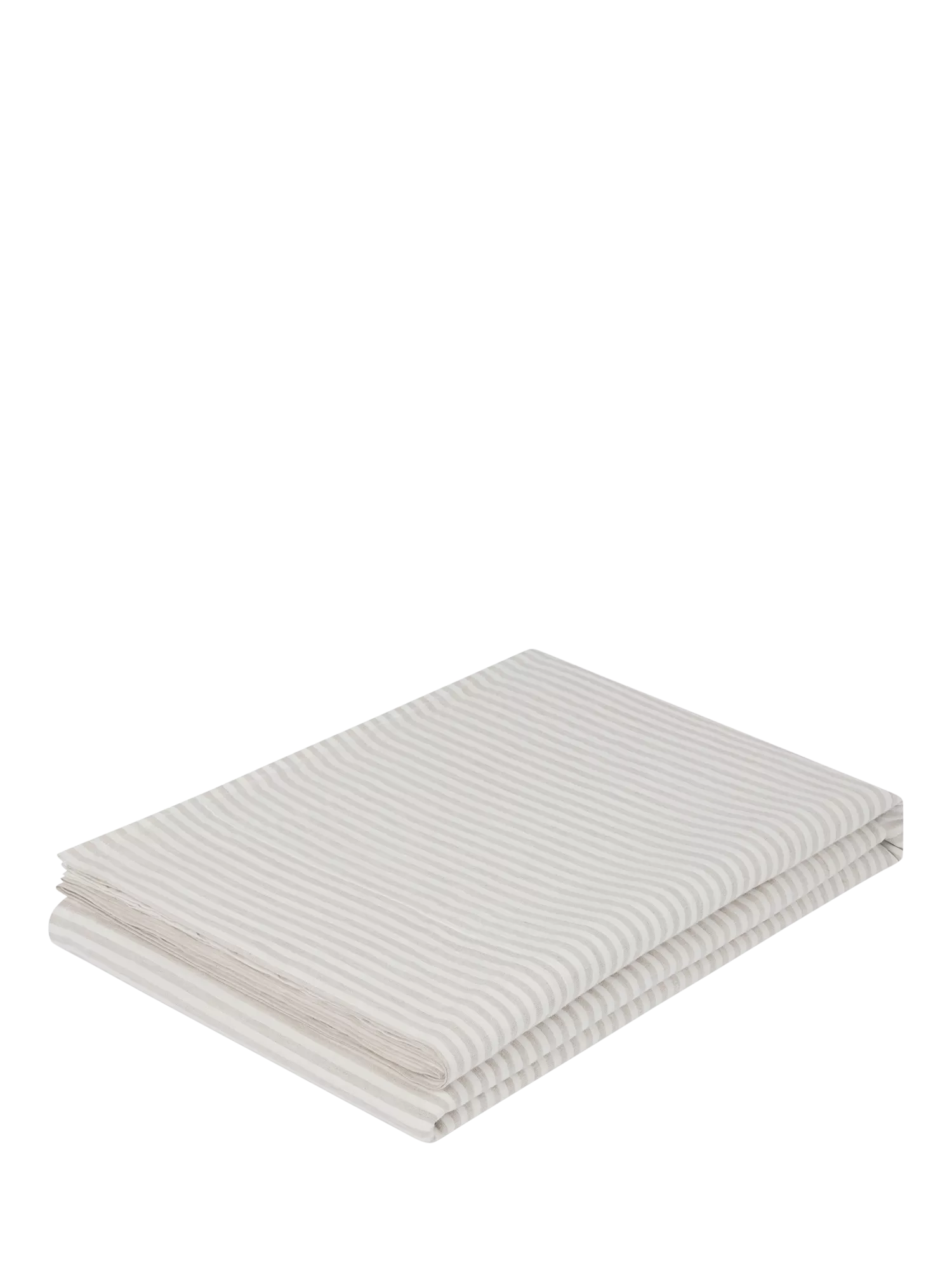 Piglet in Bed oatmeal stripe linen flat sheet king size, UK version