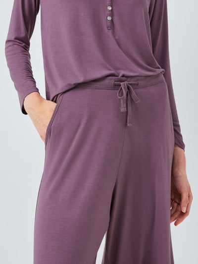John Lewis John Lewis Wide Leg Modal Henley Pyjama Set- Buy online at McGrocer