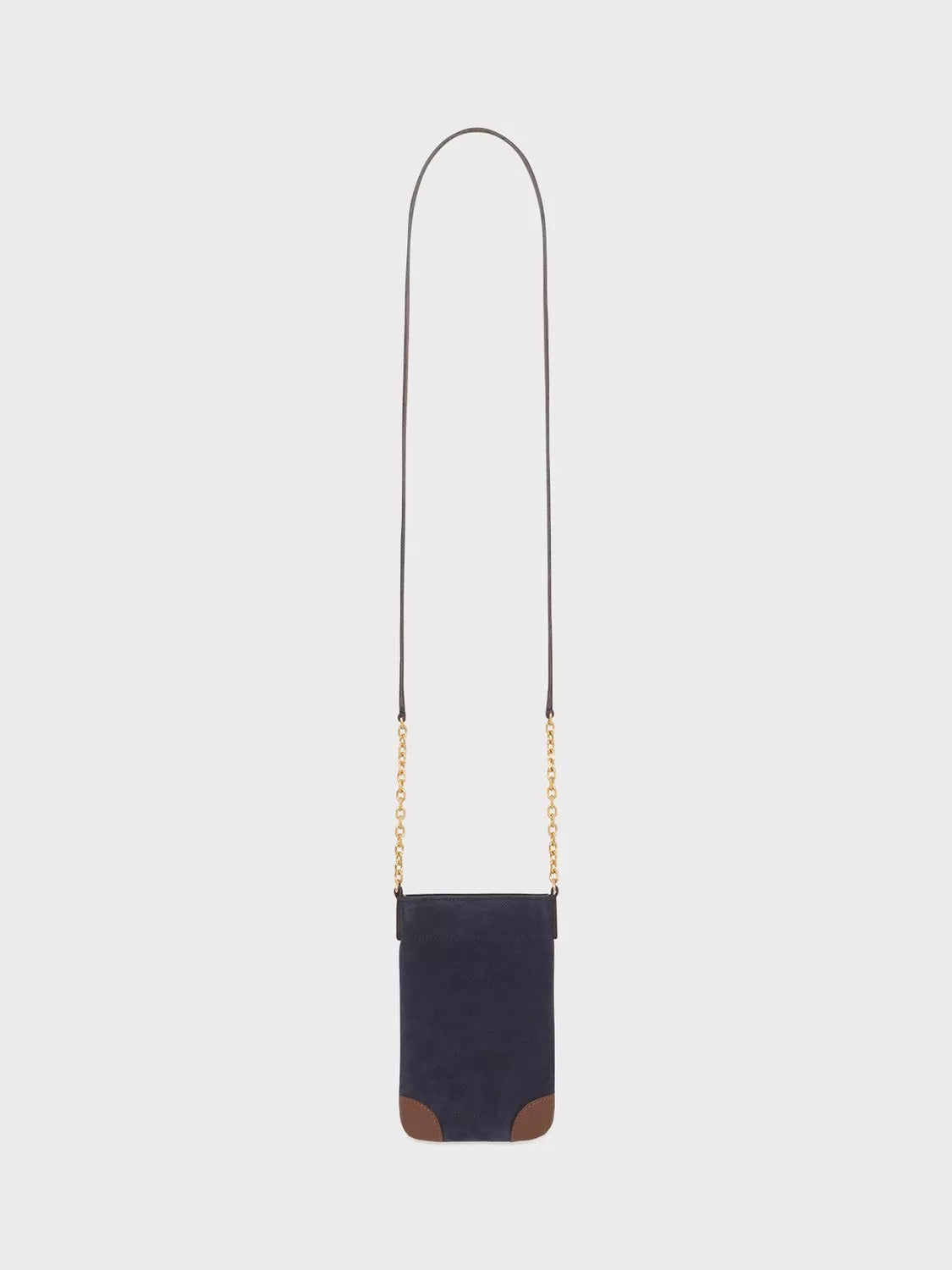 Gerard Darel Charlotte suede phone crossbody pouch, UK version