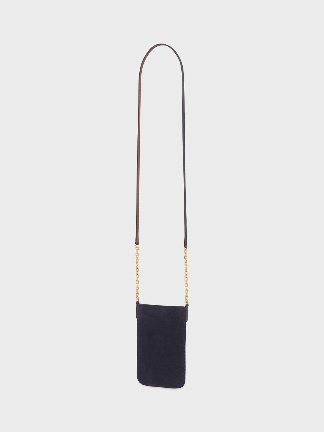 Gerard Darel Charlotte suede phone crossbody pouch, UK version