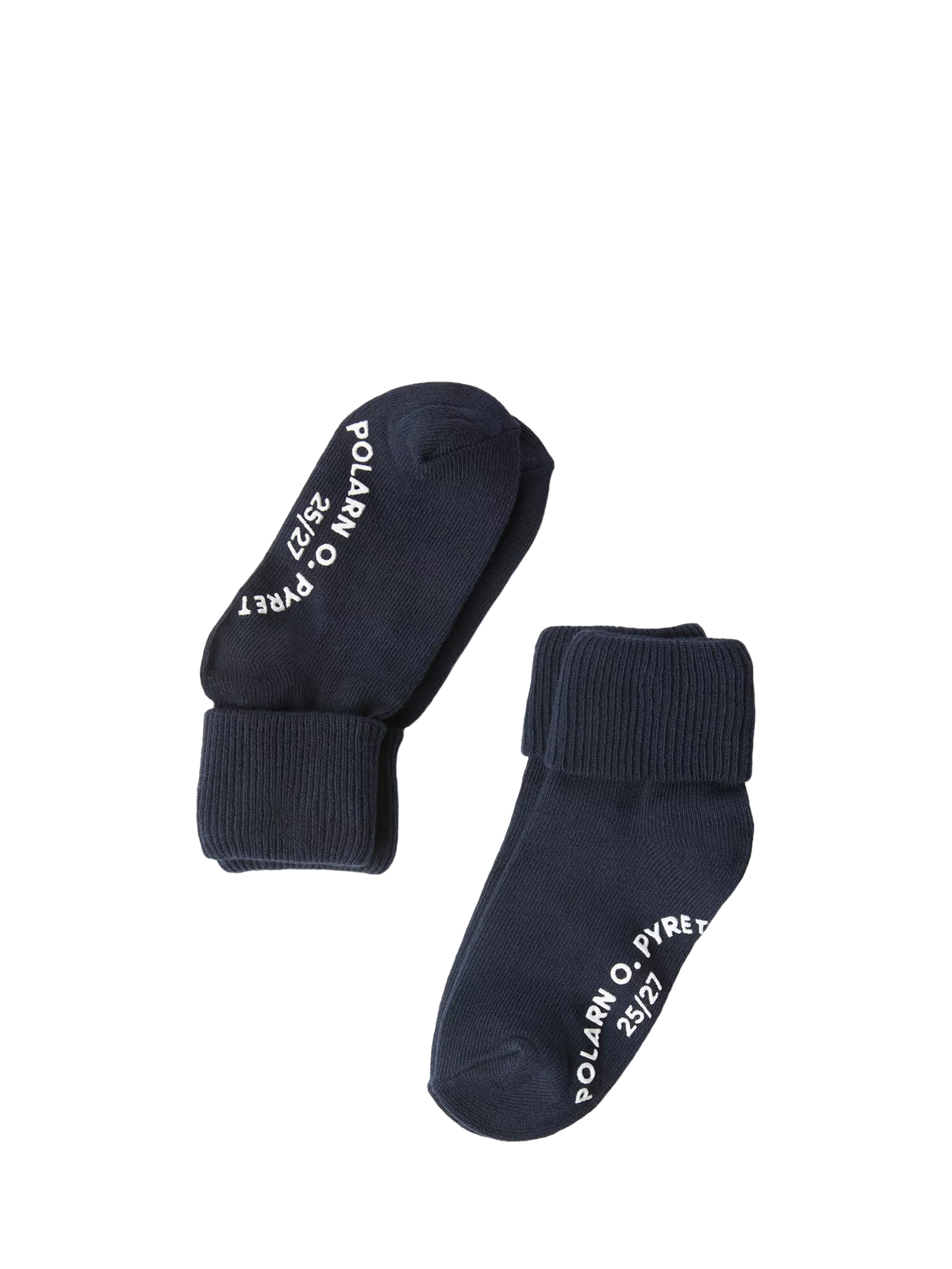 Polarn O. Pyret kids anti-slip socks pack of 2 blue, imported from the UK