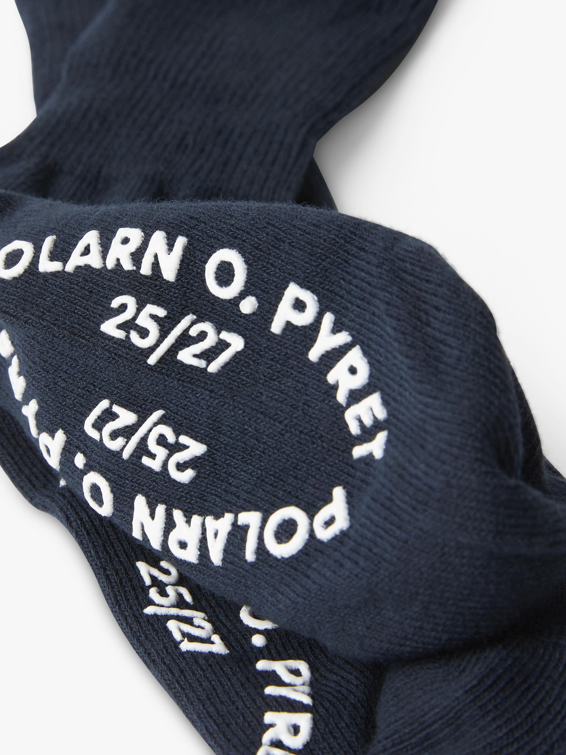 Polarn O. Pyret kids anti-slip socks pack of 2 blue, imported from the UK