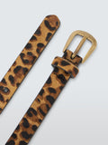 John Lewis leopard print leather belt - British product