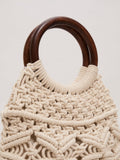 Phase Eight white macrame bucket bag, UK version