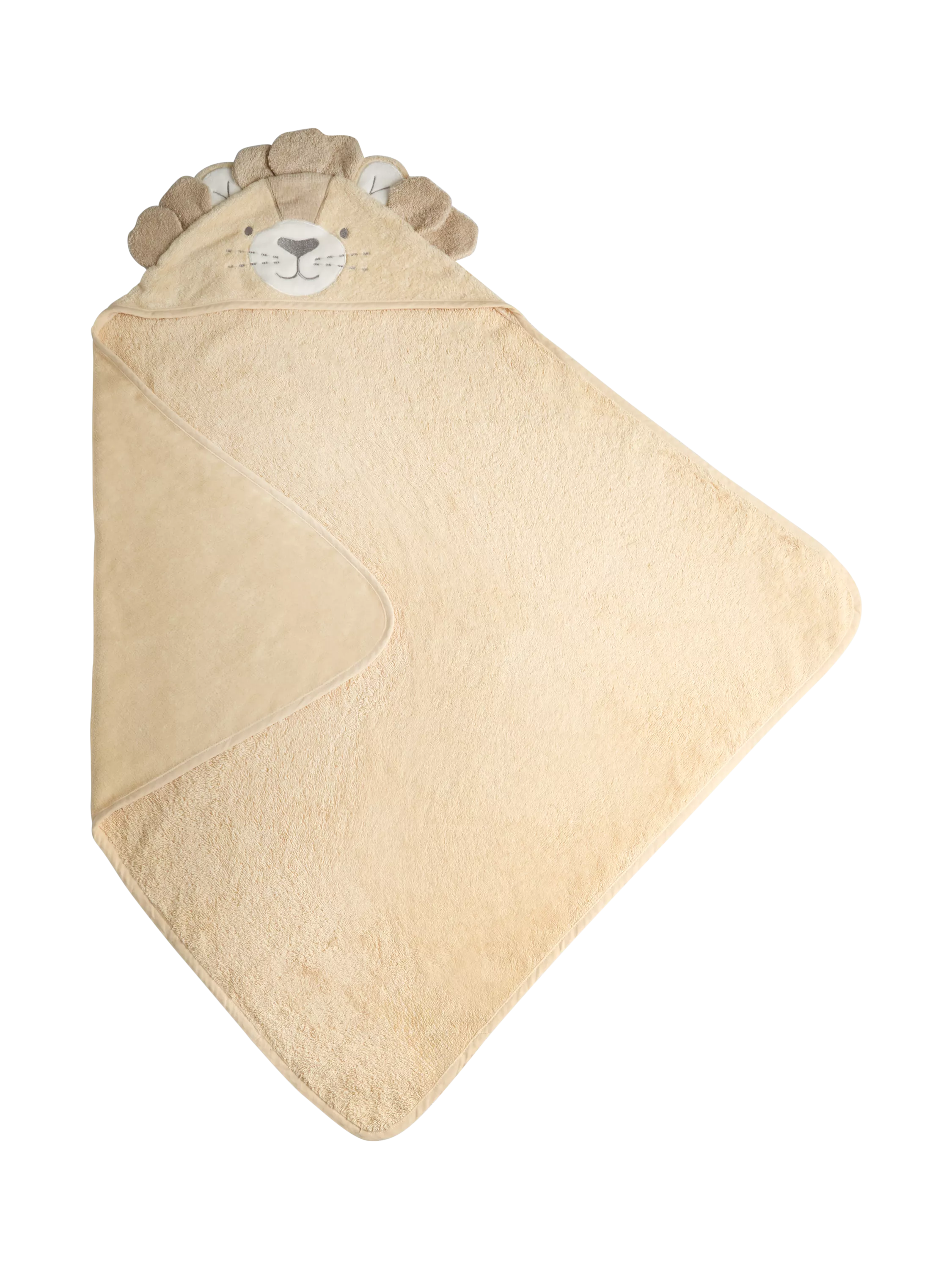 JoJo Maman Bébé lion hooded towel light brown (British brand)