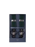 Hackett London leather trim braces green (British brand)