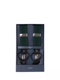Hackett London leather trim braces green (British brand)