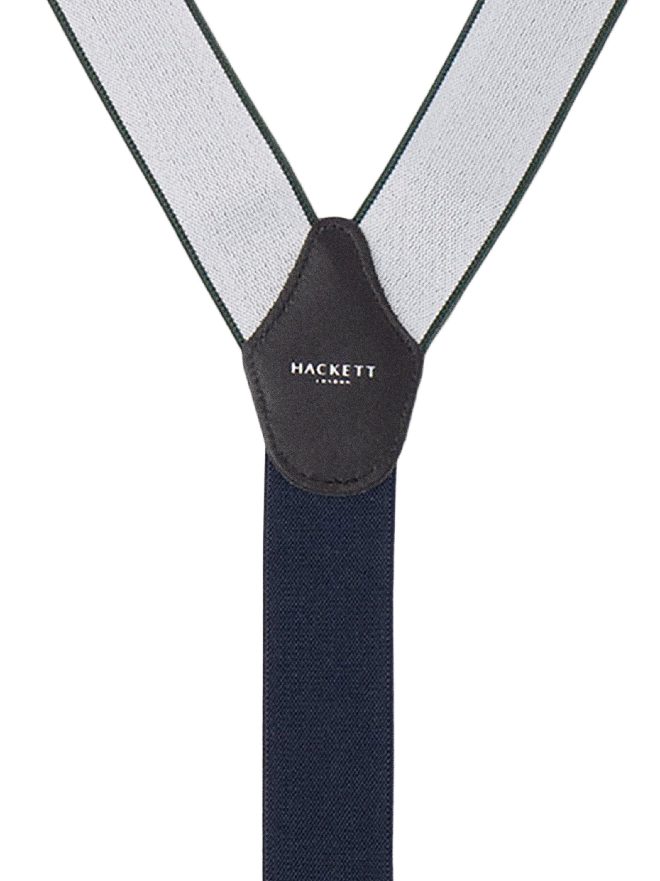 Hackett London leather trim braces green (British brand)