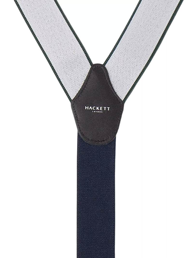 Hackett London leather trim braces green (British brand)
