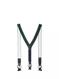 Hackett London leather trim braces green (British brand)