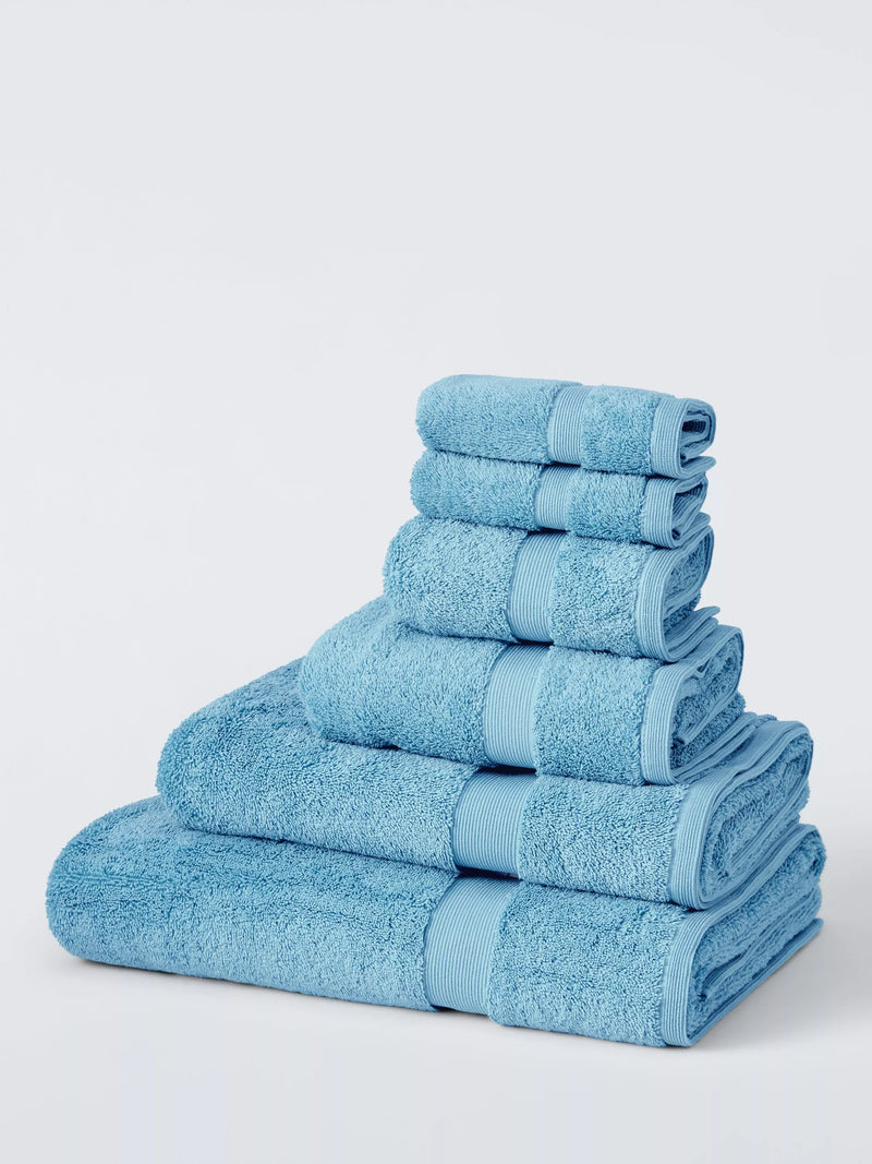 John Lewis Egyptian Cotton Guest Towel, Haze Blue