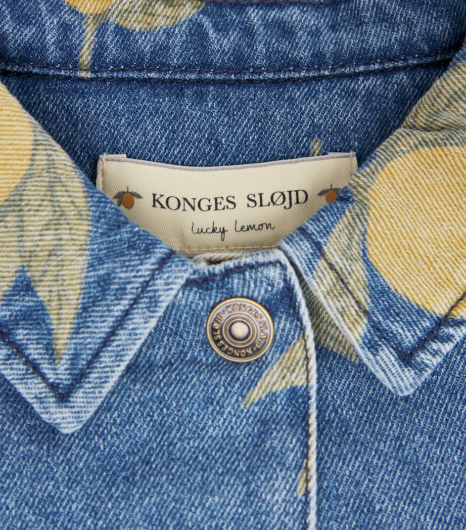 KONGES SLOJD lemon print denim jacket for children, UK version