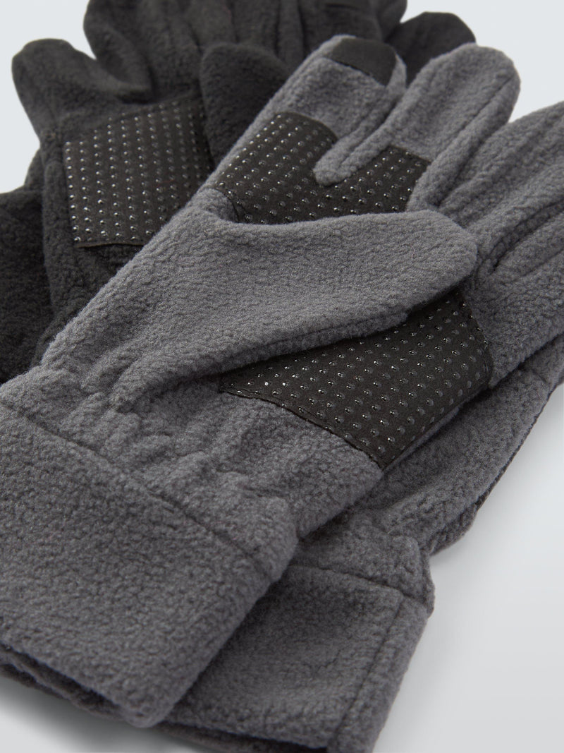 John Lewis kids fleece gloves grey black pack imported from the UK