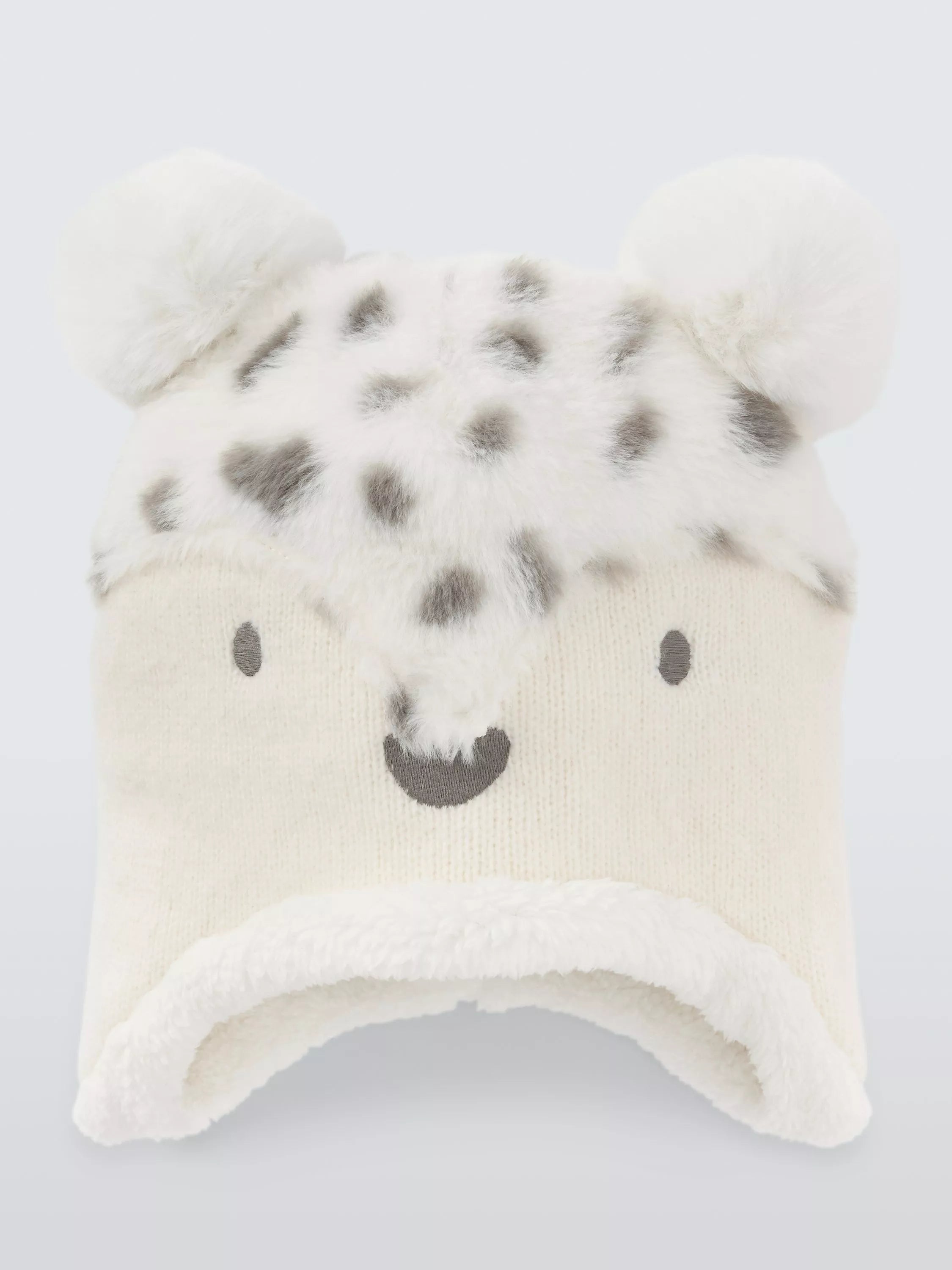 John Lewis kids faux fur bear hat cream, imported from the UK
