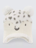John Lewis kids faux fur bear hat cream, imported from the UK