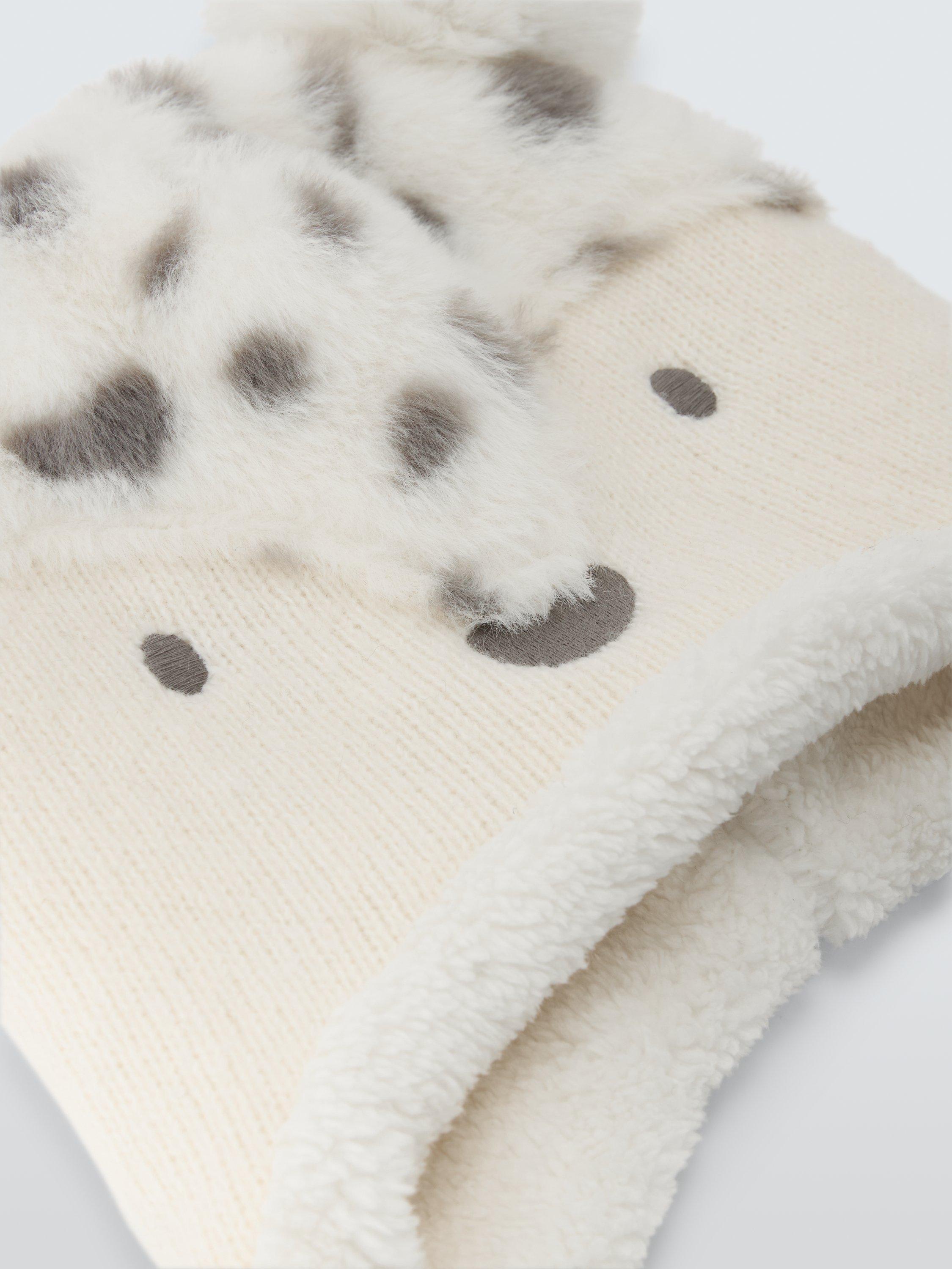 John Lewis kids faux fur bear hat cream, imported from the UK