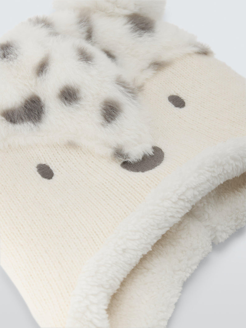 John Lewis kids faux fur bear hat cream, imported from the UK