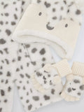 John Lewis kids faux fur bear hat cream, imported from the UK
