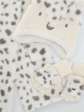 John Lewis kids faux fur bear hat cream, imported from the UK