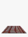 Scion Arlo crosshatch pure wool rug in brick, imported from the UK