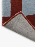 Scion Arlo crosshatch pure wool rug in brick, imported from the UK
