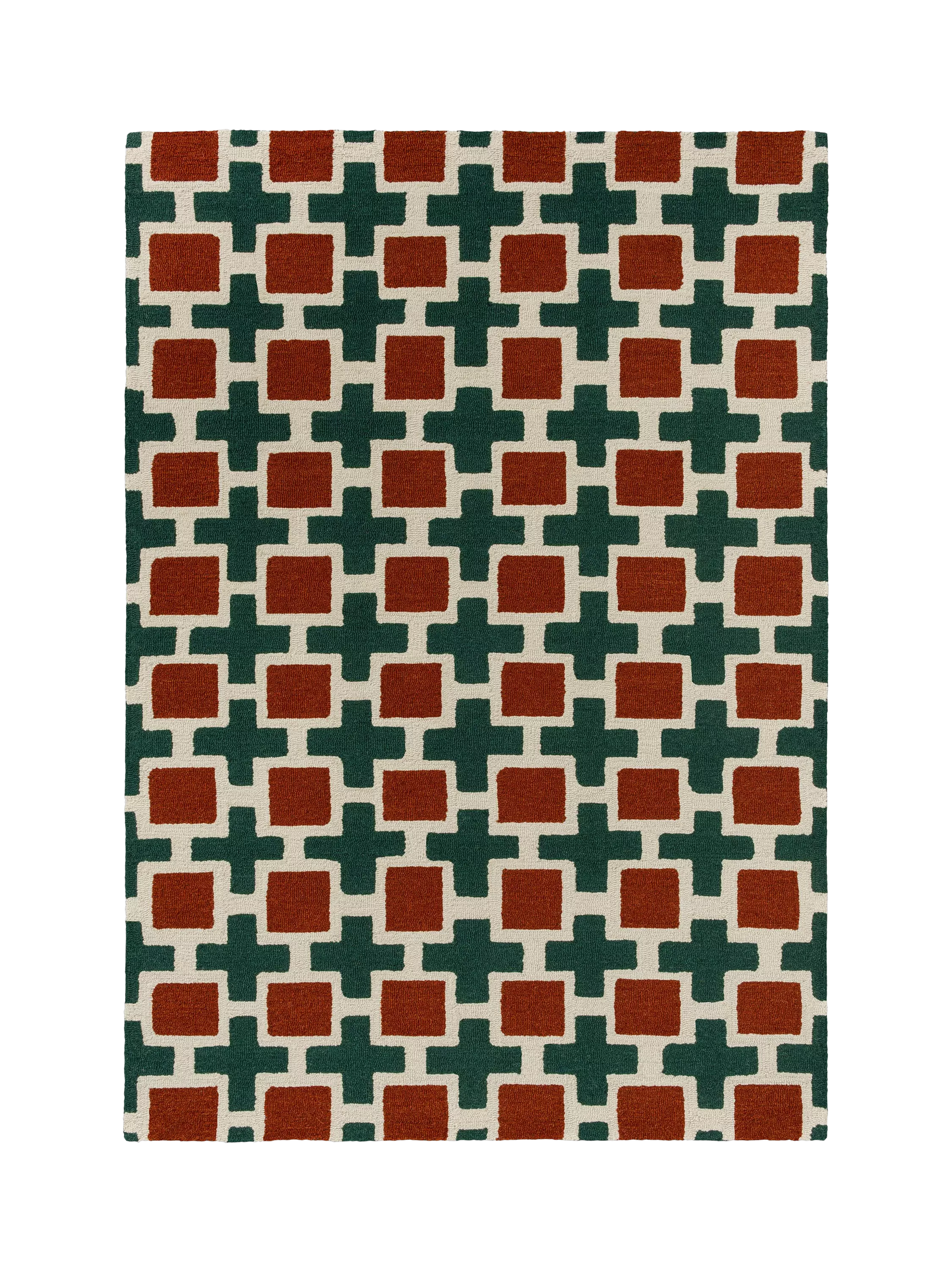 Scion Hatch pure wool rug rust 120x180cm, imported from the UK