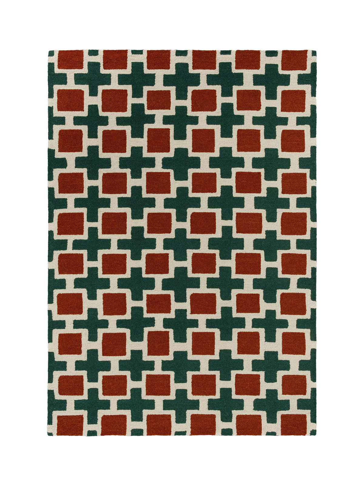 Scion Hatch pure wool rug rust 120x180cm, imported from the UK
