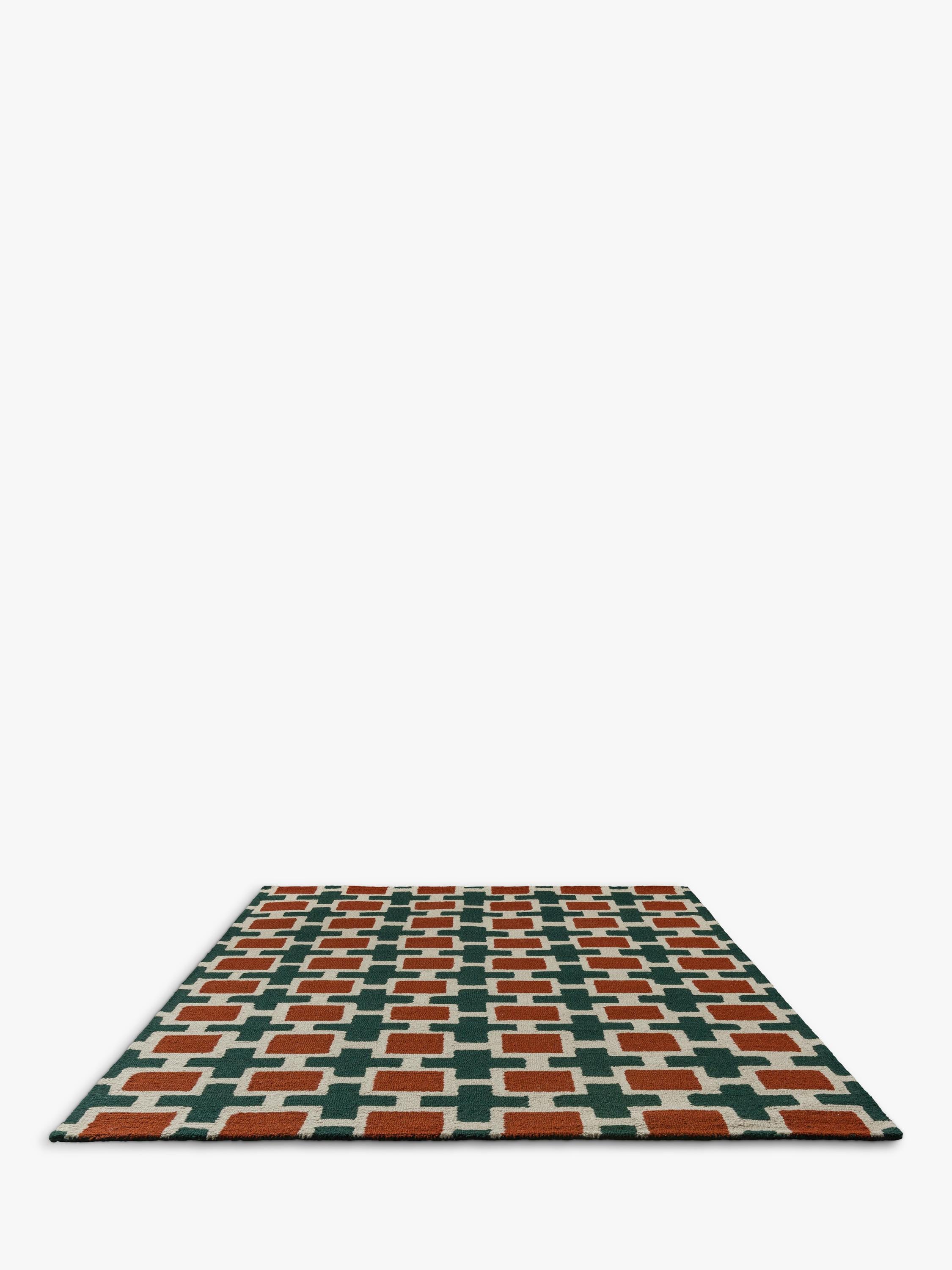 Scion Hatch pure wool rug rust 120x180cm, imported from the UK