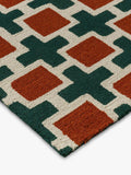 Scion Hatch pure wool rug rust 120x180cm, imported from the UK