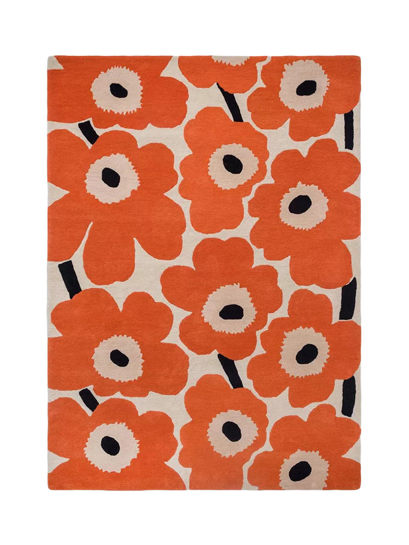 Marimekko Unikko floral pure wool rug 200x140cm, UK version