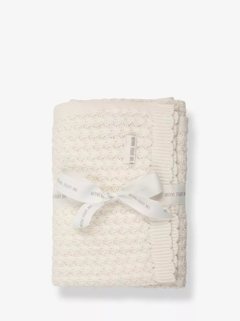 The Little Tailor Baby Cotton Pointelle Blanket