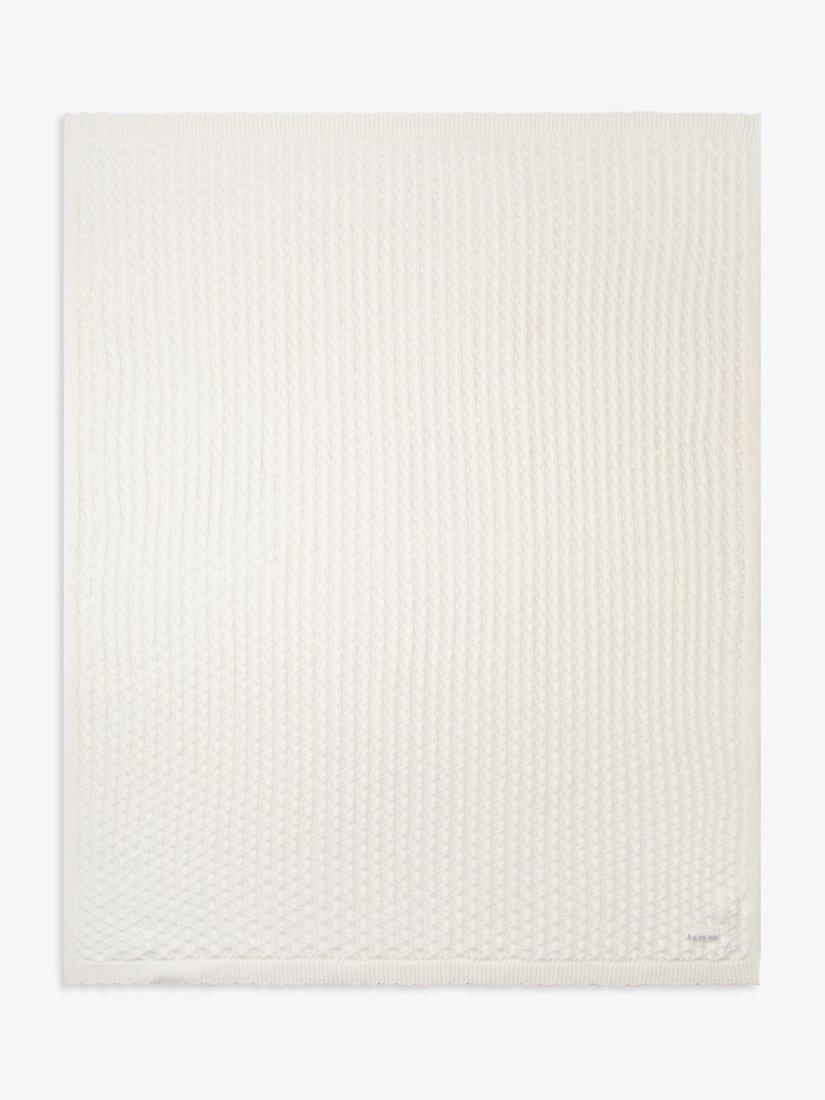 The Little Tailor large baby cotton pointelle blanket, imported from the UK