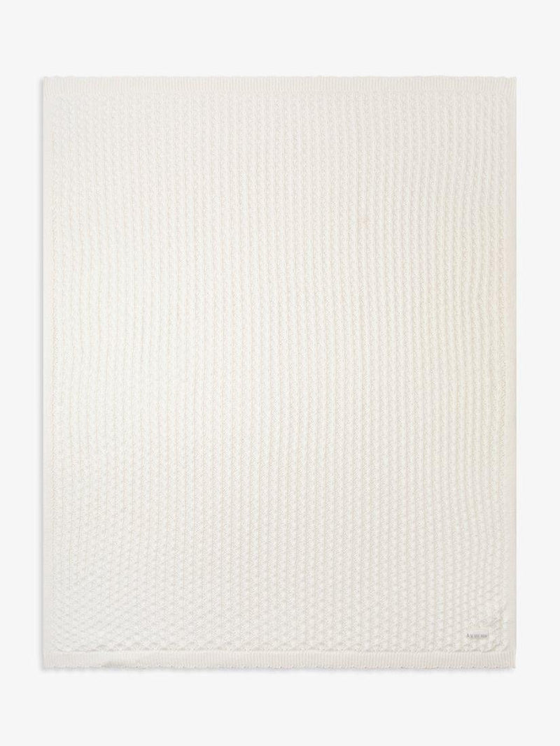 The Little Tailor large baby cotton pointelle blanket, imported from the UK