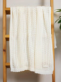 The Little Tailor large baby cotton pointelle blanket, imported from the UK