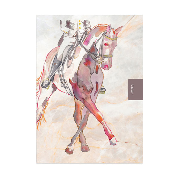 Deckled Edge Dressage Horse Notebook (A6)